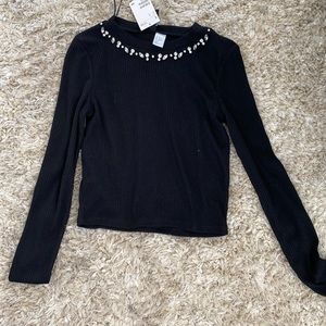 H&M ribbed long sleeve top